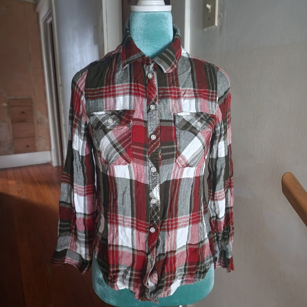 Tribal Plaid Button-up Shirt
